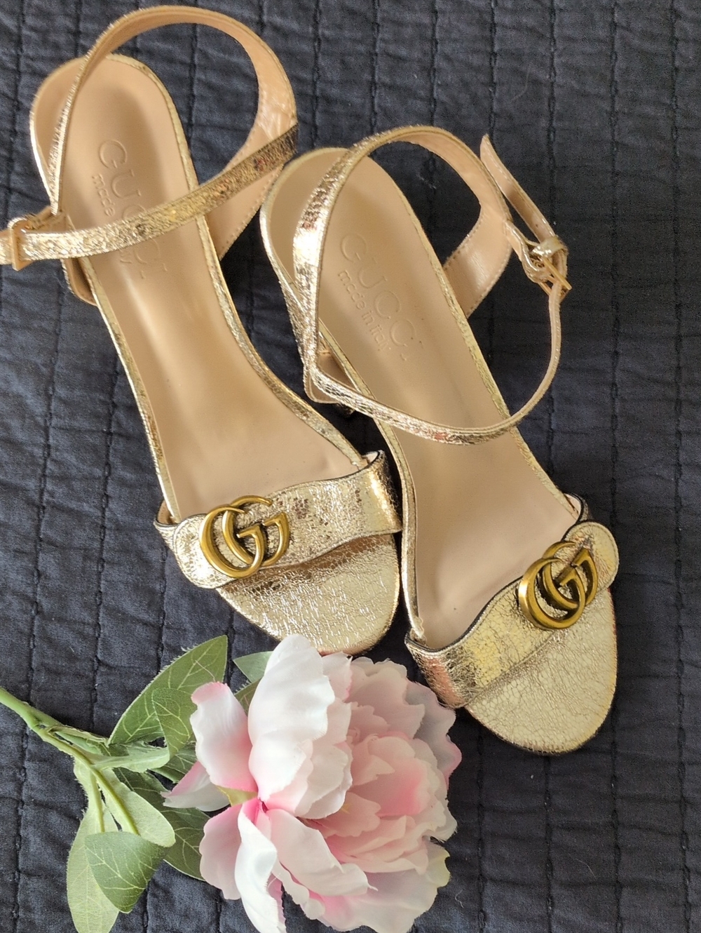 GUCCI Marmot Block Heel Sandal Sz. 39